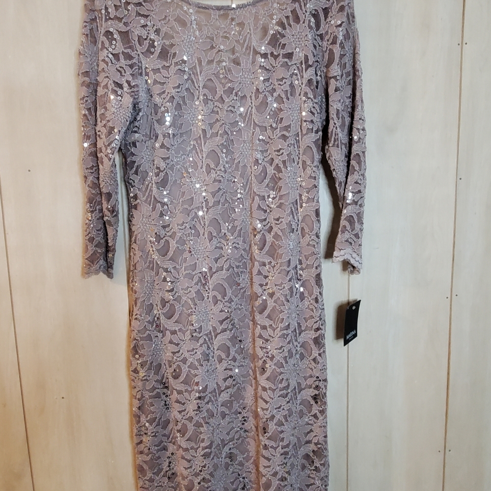 Marina Sequence Lacy Dress Size 8 NWT